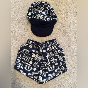 Patagonia 3-6 month sun hat and bathing suit